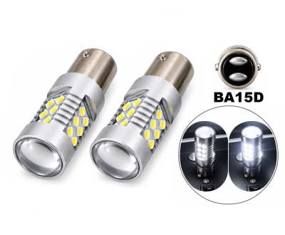 Λαμπτήρας LED BA15D (1157) P21 21SMD 12V / 24V Λευκό 2 Τεμάχια