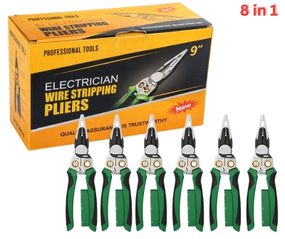 Πένσα Απογύμνωσης Καλωδίων 8 σε 1 με Λειτουργία Δοκιμής Τάσης 6 Τεμάχια