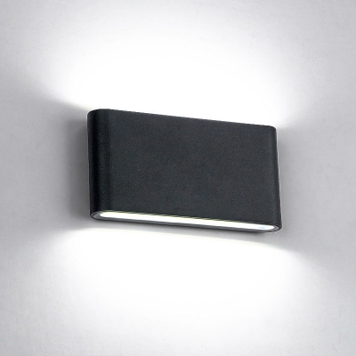 LED Φωτιστικό 12W 4000Κ IP65 Μαύρο Ορθογώνιο