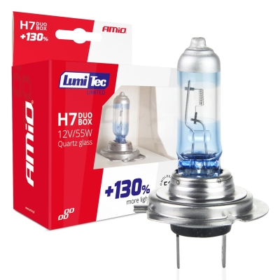 Λαμπτήρας Αλογόνου H7 12V 55W LumiTec LIMITED +130% DUO 4300K