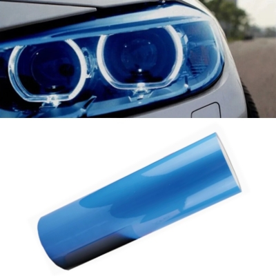 Αυτοκόλλητη Διάφανη Μεμβράνη για Φανάρια Αυτοκινήτου 30cm X 10m σε Μπλε Χρώμα 1 Τεμάχιο