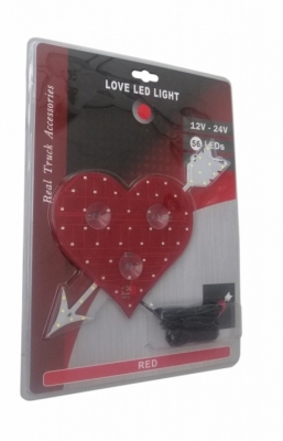 LED Καρδιά και Λευκό Βέλος σε Κόκκινο - Λευκό 12V - 24V 54 LED