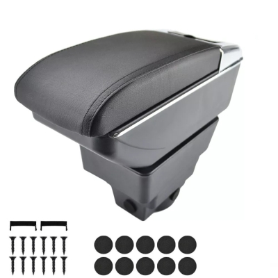 Δερμάτινο Υποβραχιόνιο για Opel Astra J 2009–2018 MK4 - Οικολογικό δέρμα - Μαύρο