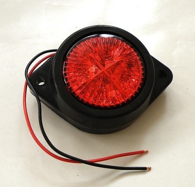 LED Φωτιστικό Πλευρικής Σήμανσης 5 LED Κόκκινο 24V 60mm