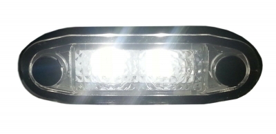 LED Όγκου Πλευρικής Σήμανσης Χωνευτώ Λευκό 12V IP68