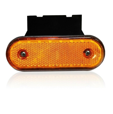 LED Φωτιστικό Πλευρικής Σήμανσης Πορτοκαλί με Βάση 12V - 24V 115mm x 10mm