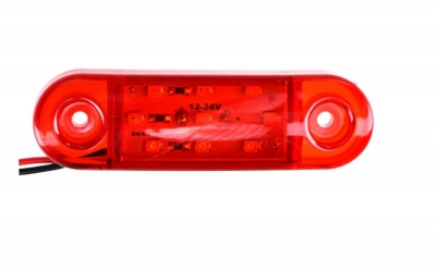 LED Όγκου Е-Mark 12V IP68 Κόκκινο Με 9 SMD 8,5см
