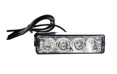 LED Φώτα Οδικής Βοήθειας 12V / 24V Πορτοκαλί Εξωτερικά 4 LED 100mm x 20mm