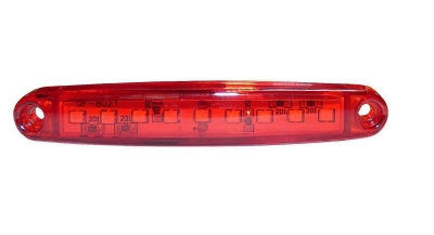 LED Όγκου Е-Mark 12V IP68 Κόκκινο Με 9 SMD 10см