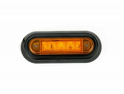 LED Όγκου 4 LED Πλευρικής Σήμανσης Πορτοκαλί με Е-Mark 12V / 24V IP68 110mm x 45mm