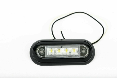 LED Όγκου 4 LED Πλευρικής Σήμανσης Λευκό με Е-Mark 12V / 24V IP68 110mm x 45mm