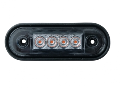 LED Όγκου 4 LED Πλευρικής Σήμανσης Πορτοκαλί 12V / 24V IP68 90mm x 30mm
