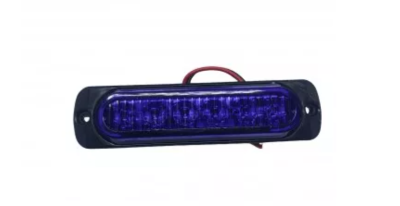 LED Φώτα Βοήθειας 6 LED 12V / 24V Μπλέ Εξωτερικά 112mm x 29mm