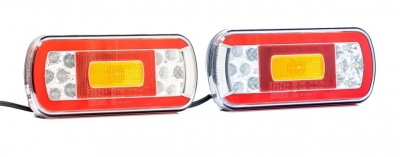 Σετ LED Е-Мark Φανός Οπίσθιος 12V / 24V Φρένων - Φλάς - Όπισθεν - Πορείας - Πινακίδα με Καλώδιο