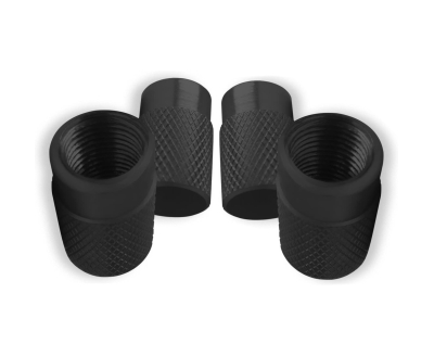 Καπάκια Βαλβίδων Αλουμινίου Μαύρο 4τμχ. 17mm x 10mm