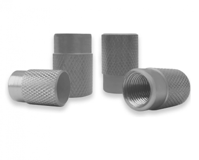 Καπάκια Βαλβίδων Αλουμινίου Ασημί 4τμχ. 17mm x 10mm