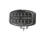 LED Προβολέας Ψυχρό Λευκό 10-30 Volt Υψηλής Ισχύος 50W με Δυναμικό Οβάλ DRL Λευκό - Πορτοκαλί IP68 E9