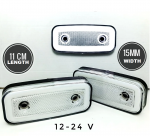 LED Όγκου Πλευρικής Σήμανσης με Βάση NEON Λευκό 12V / 24V IP68 110mm x 15mm