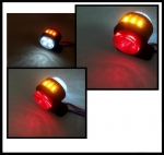 Τριπλά πλευρικά φώτα θέσης κόκκινα/λευκά/κίτρινα 12V, LED