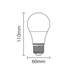 Λαμπτήρας LED E27 7 Watt Θερμό Λευκό