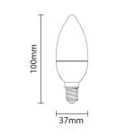 Κεράκι LED E14 6 Watt 230V Λευκό Ημέρας