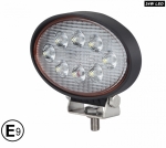 Προβολέας Οβάλ E9 με PRO LED 24 Watt Υψηλής Ισχύος 10-30 Volt