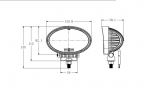 Προβολέας Οβάλ E9 με PRO LED 24 Watt Υψηλής Ισχύος 10-30 Volt