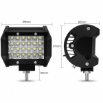 LED Μπάρα 72 Watt 10-30 Volt DC Ψυχρό Λευκό