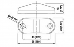 LED Όγκου 12V IP66 Πορτοκαλί Με 2 SMD