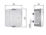 Φανάρι Μπροστινό με Φλας και πορείας 12V /24V 10,7cm х 9,9cm