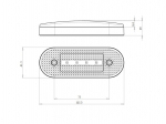 LED Neon Φωτιστικό Πλευρικής Σήμανσης με Βάση και Е-Mark 12V / 24V IP68