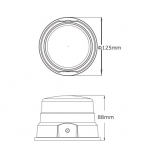 Wireless Επαναφορτιζόμενος LED Φάρος Πορτοκαλί 12V / 24V Με Μαγνήτη 12 Λειτουργίες E9