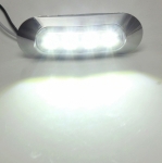 LED Όγκου 12V IP66 Ψυχρό Λευκό Με 4 SMD και Πλαίσιο Chrome