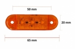 LED Όγκου με 3 LED 12V/24V IP66 Πορτοκαλί 65mm х 10mm