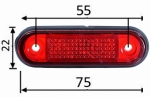 LED Όγκου με 2 LED 12V IP66 Κόκκινο 75mm х 22mm