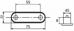 LED Όγκου με 2 LED 12V IP66 Κόκκινο 75mm х 22mm