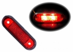 LED Όγκου με 2 LED 24V IP66 Κόκκινο 75mm х 22mm