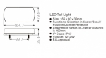 Σετ LED Φανάρι Φορτηγού Πίσω 12V / 24V Φρένων - Φλας - Πορείας - Πινακίδα Е-Мark