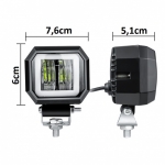 LED Προβολέας 7D Τετράγωνος Υψηλής Ισχύος 20 Watt 10-30 Volt 76mm