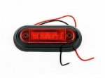 LED Όγκου 4 LED Πλευρικής Σήμανσης Κόκκινο με Е-Mark 12V / 24V IP68 110mm x 45mm