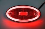 LED Όγκου Πλευρικής Σήμανσης NEON Κόκκινο με 3 Λειτουργίες 12V / 24V IP68 116mm x 60mm x 15.7mm