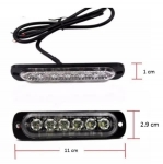 LED Φώτα Οδικής Βοήθειας 12V / 24V Πορτοκαλί Εξωτερικά 6 LED