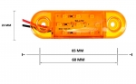 LED Όγκου Е-Mark 12V IP68 Πορτοκαλί Με 9 SMD 8,5см