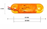 LED Όγκου Е-Mark 24V IP68 Πορτοκαλί Με 9 SMD 8,5см