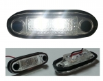 LED Όγκου Πλευρικής Σήμανσης Χωνευτώ Λευκό 12V IP68