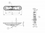 LED Όγκου Е-Mark 12V / 24V IP68 Πορτοκαλί Με 4 SMD 8см