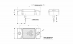 LED Όγκου Е-Mark 12V / 24V IP68 Πορτοκαλί Με 3 SMD 7.3см