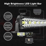 LED Μπάρα 9D 2 Σκάλες 390 Watt 10-30 Volt DC Ψυχρό Λευκό 12000lm