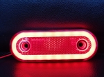 LED Όγκου Πλευρικής Σήμανσης με Βάση NEON Κόκκινο με Е-Mark 12V / 24V IP68 110mm x 45mm x 15mm