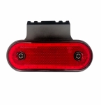 LED Φωτιστικό Πλευρικής Σήμανσης Κόκκινο με Βάση 12V - 24V 110mm x 35mm
